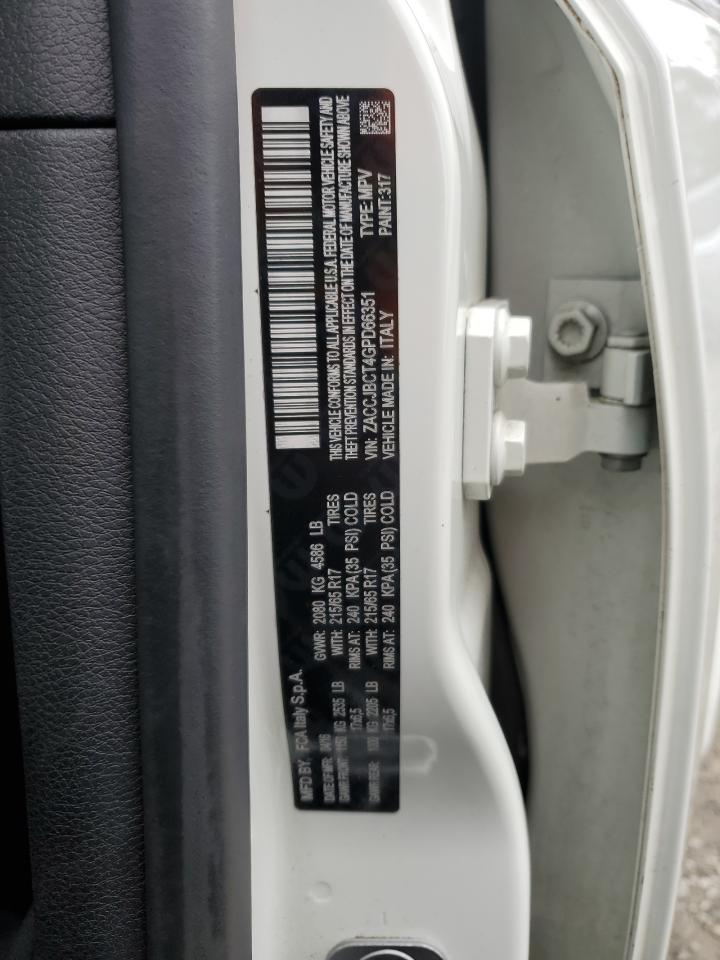 2016 Jeep Renegade VIN ZACCJBCT4GPD66351 Copart auction photo, front end / side damage thumbnail 12