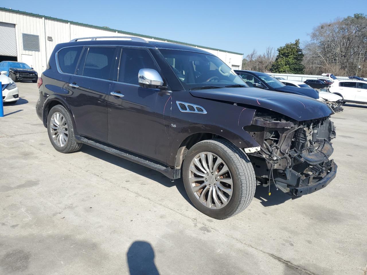 2015 Infiniti QX80 VIN JN8AZ2ND4F9770423 Copart auction photo, front end damage thumbnail 4