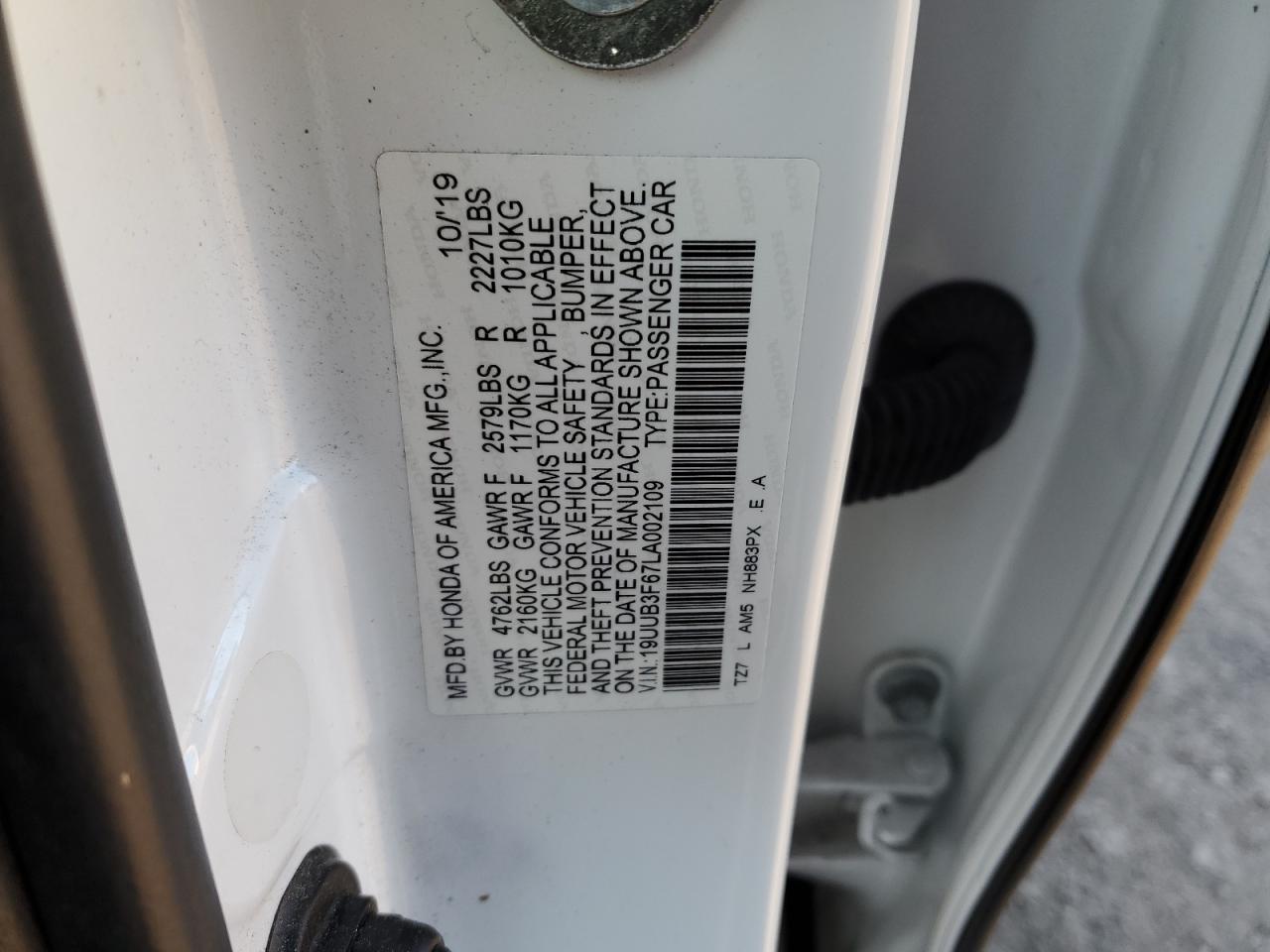 2020 Acura TLX VIN 19UUB3F67LA002109 Copart auction photo, undercarriage / minor dent/scratches damage thumbnail 12