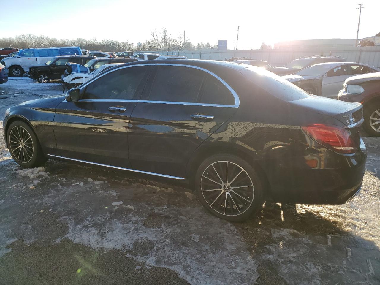 2021 Mercedes-Benz C-klasse VIN W1KWF8DB2MR609715 Copart auction photo, undercarriage damage thumbnail 2