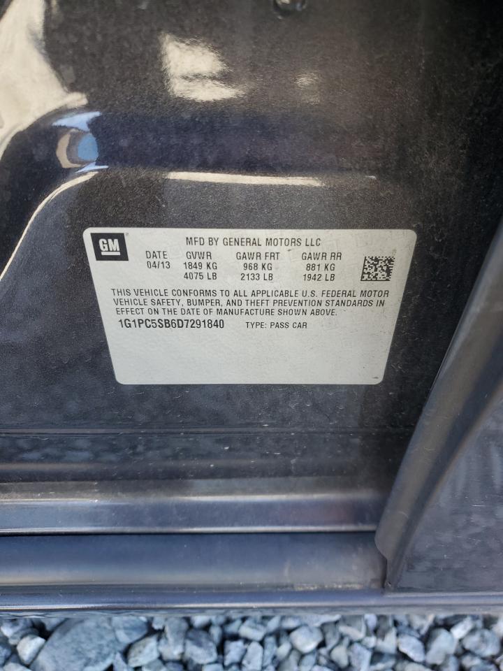 2013 Chevrolet Cruze VIN 1G1PC5SB6D7291840 Copart auction photo, front end damage thumbnail 12