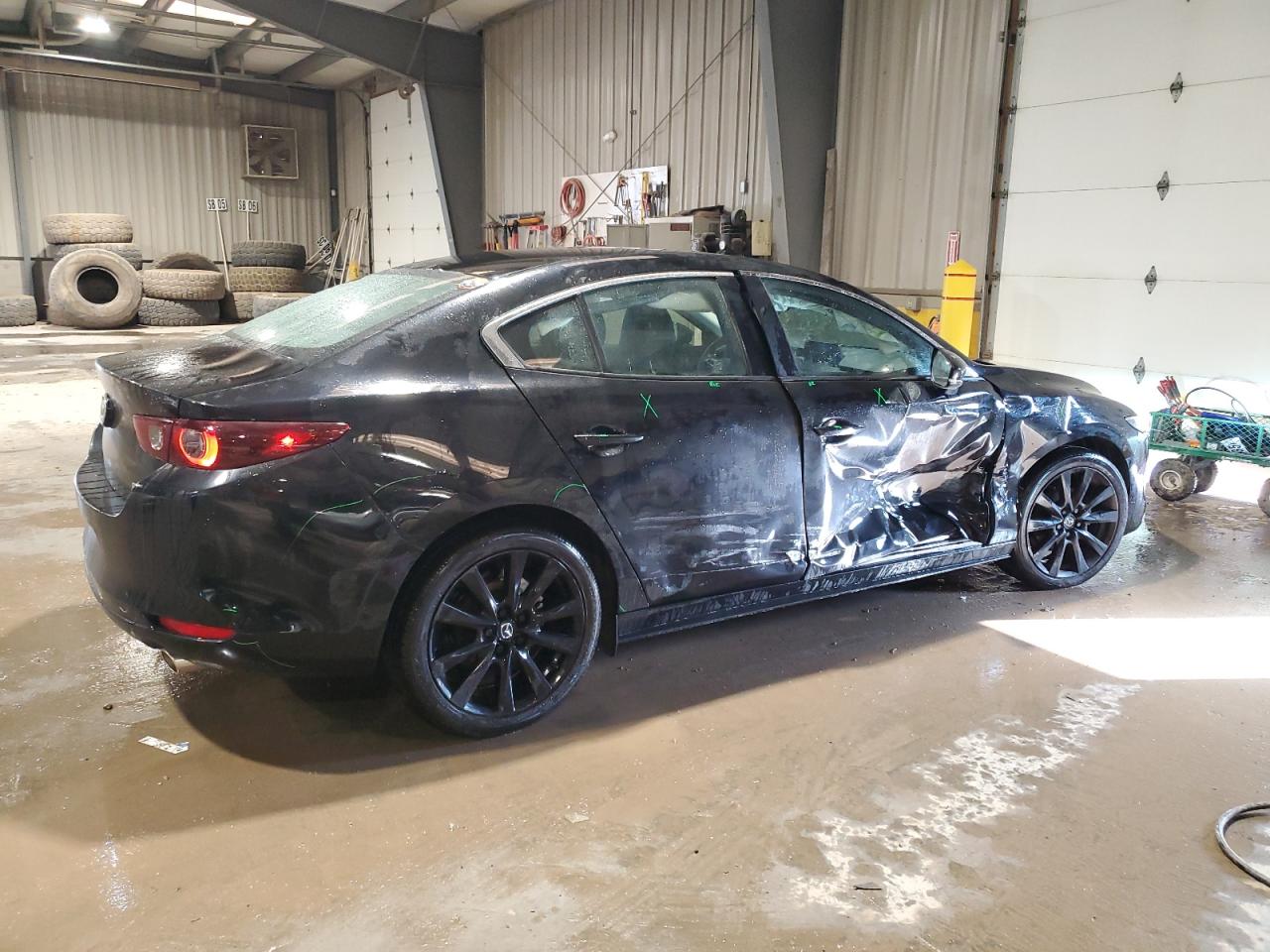 2024 Mazda 3 VIN 3MZBPABM9RM412256 Copart auction photo, side / front end damage thumbnail 3