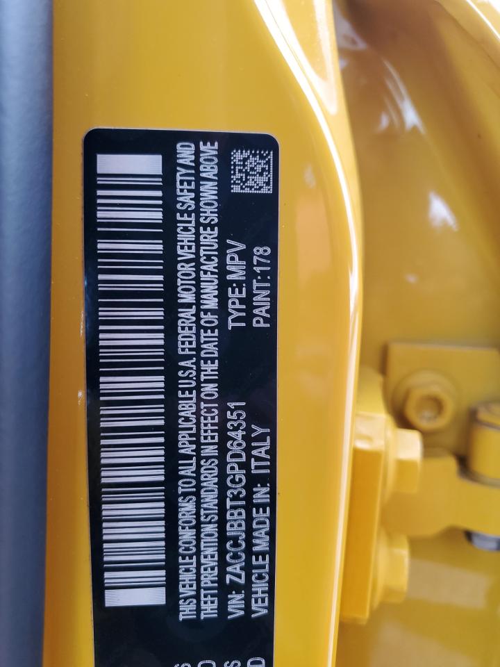 2016 Jeep Renegade VIN ZACCJBBT3GPD64351 Copart auction photo, front end damage thumbnail 15
