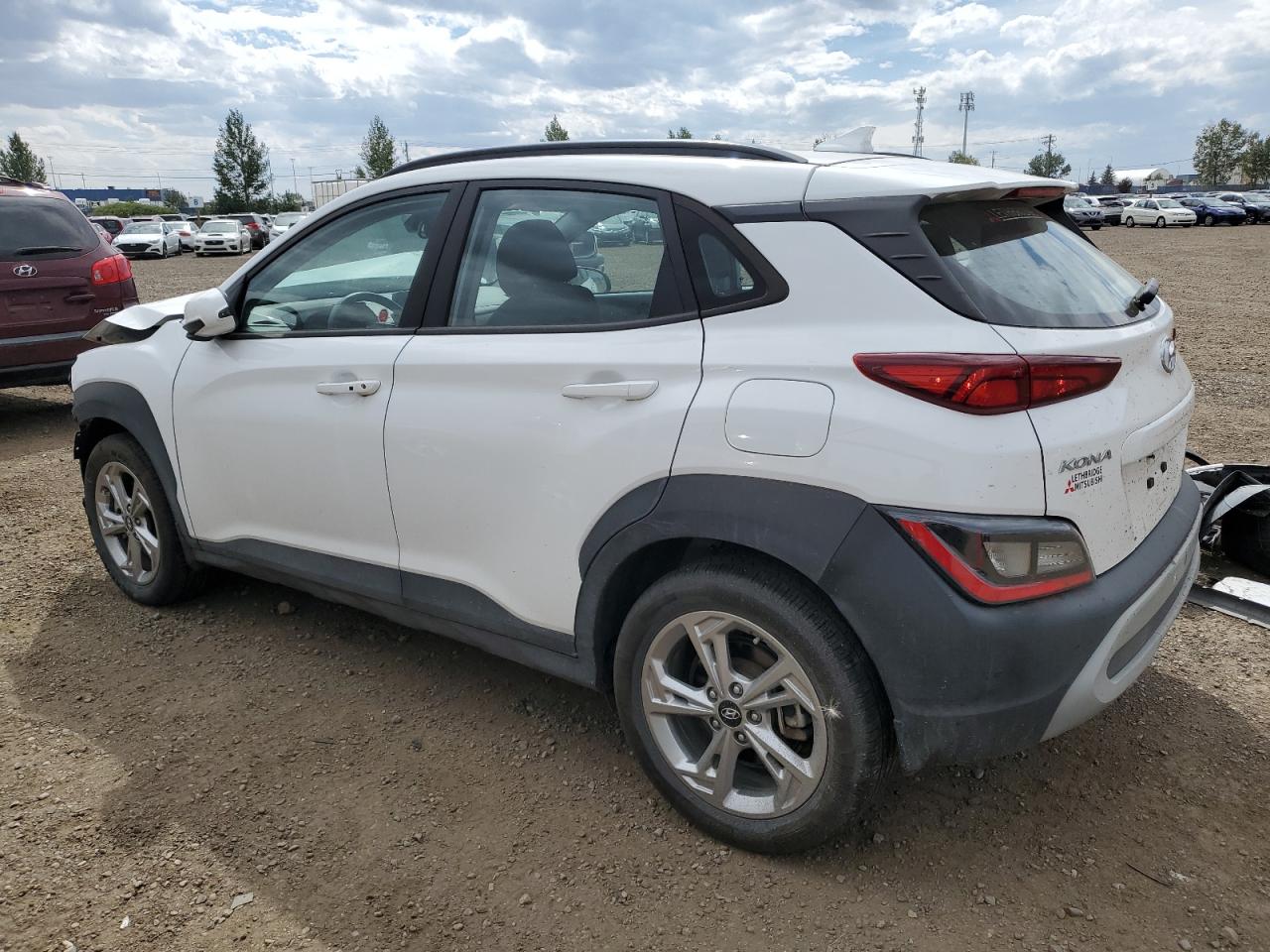 2022 Hyundai Kona VIN KM8K2CAB2NU863916 Copart auction photo, front end / side damage thumbnail 2