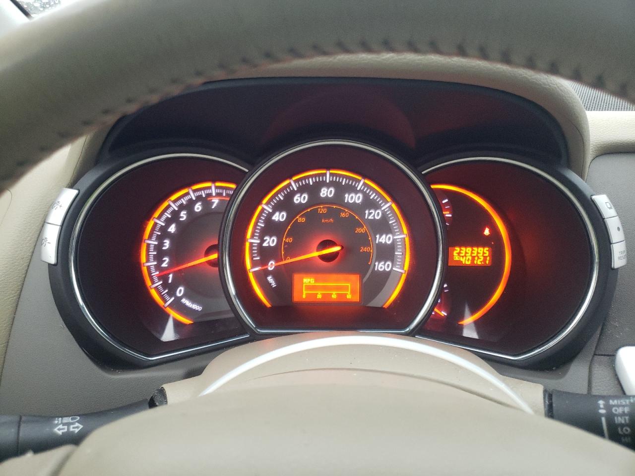 2009 Nissan Murano VIN JN8AZ18W39W104599 Copart auction photo, front end damage thumbnail 9