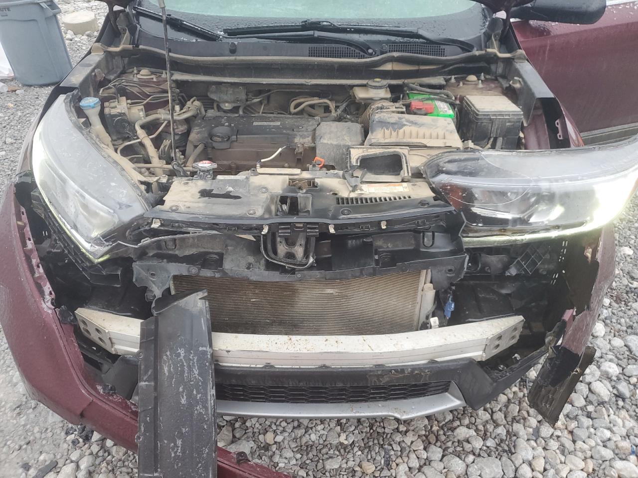 2019 Honda CR-V VIN 2HKRW6H31KH215674 Copart auction photo, front end / undercarriage damage thumbnail 13
