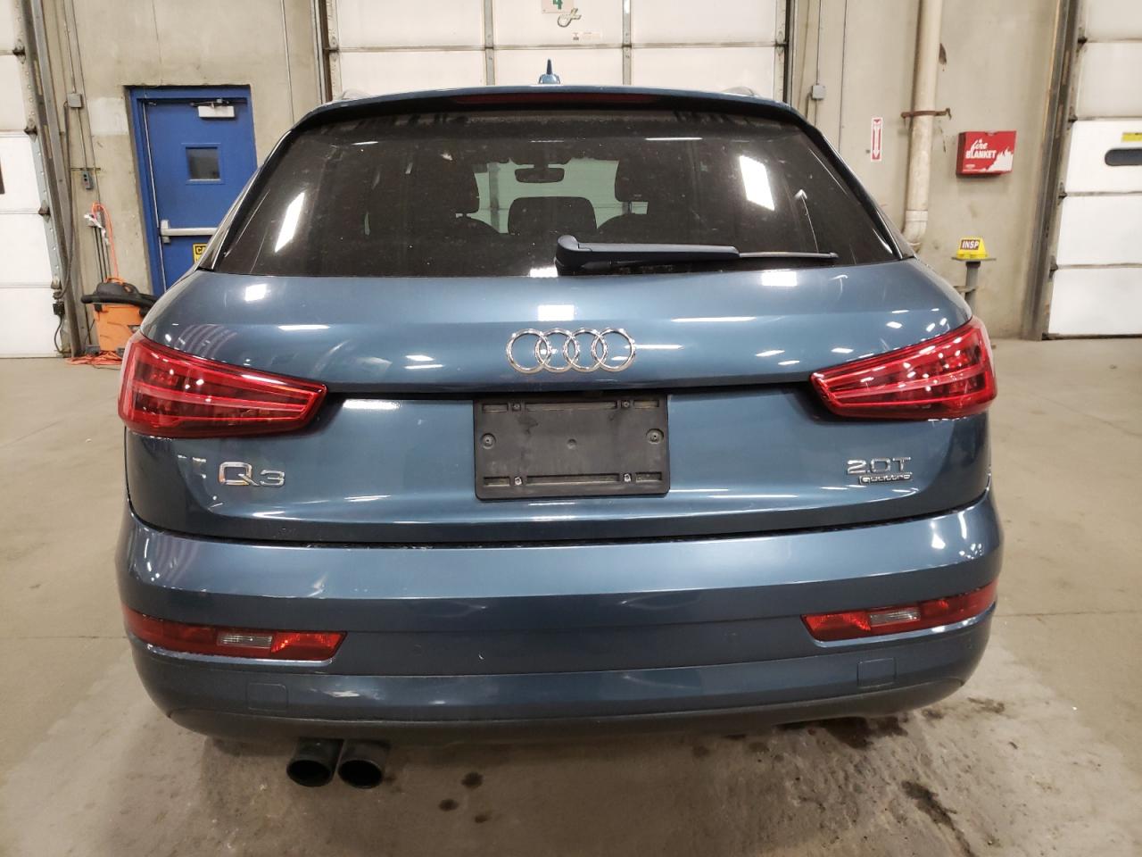 2018 Audi Q3 VIN WA1ECCFS3JR008222 Copart auction photo, front end / side damage thumbnail 6