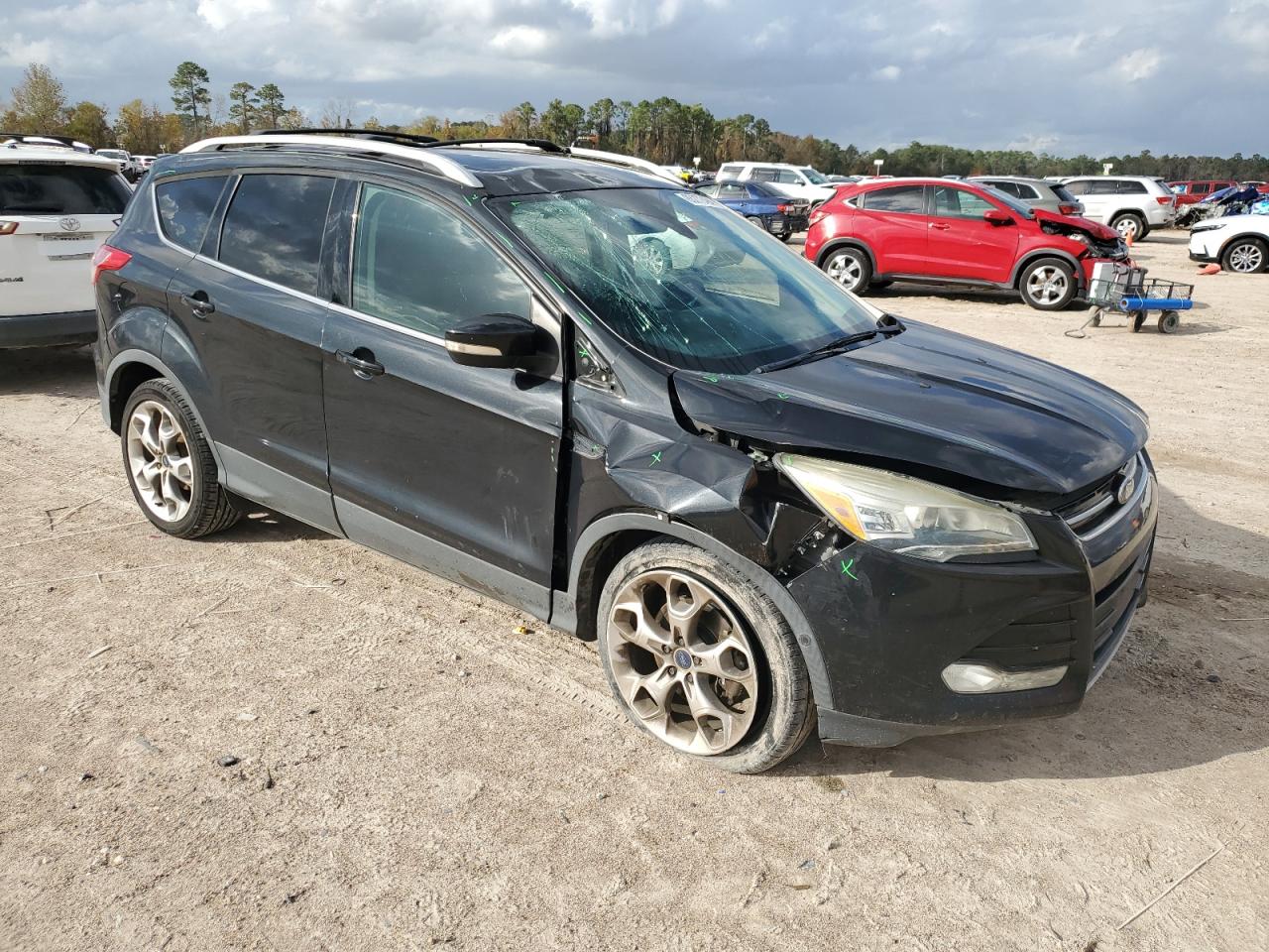 2015 Ford Escape VIN 1FMCU0J99FUB48434 Copart auction photo, all over / top/roof damage thumbnail 4