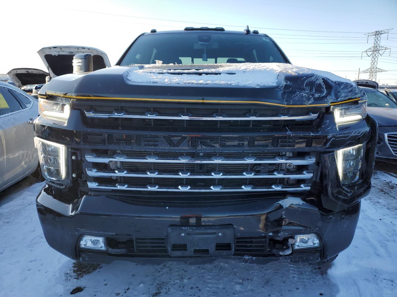 2021 Chevrolet Silverado VIN 1GC4YPEY5MF103824 Copart auction photo, front end / side damage thumbnail 5