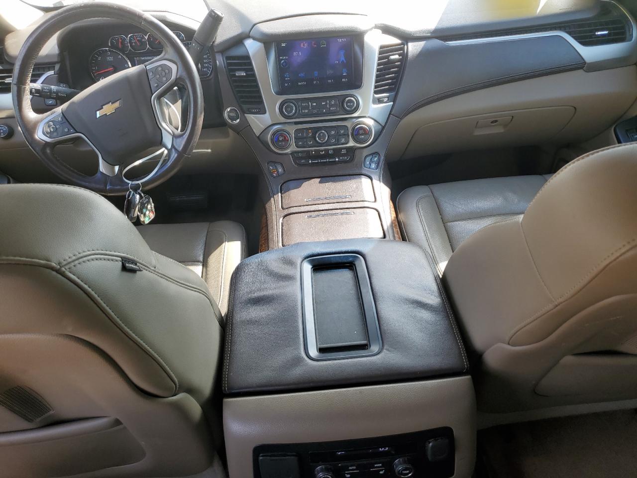 2015 Chevrolet Tahoe VIN 1GNSCCKCXFR102314 Copart auction photo, front end / side damage thumbnail 8