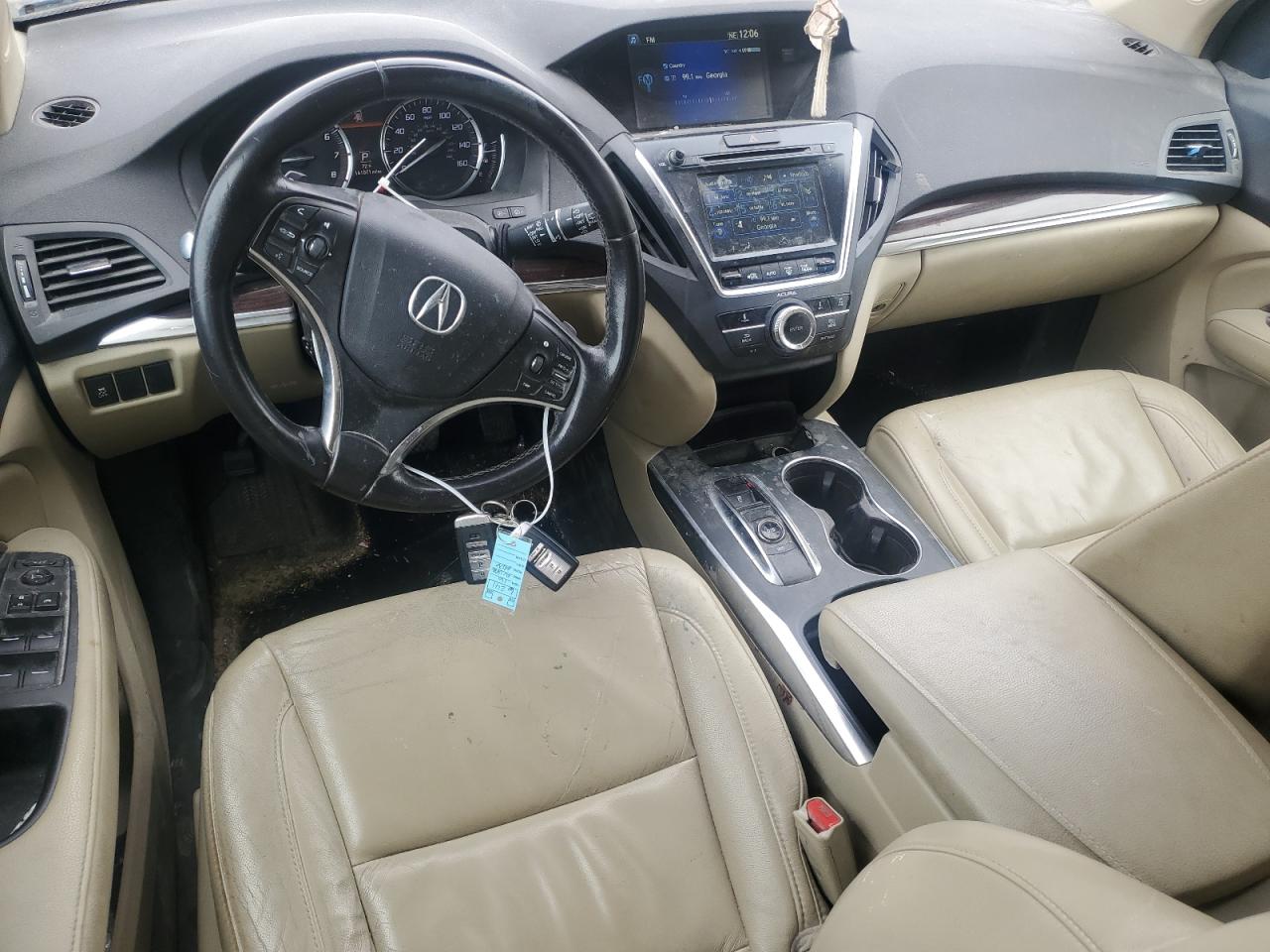 2016 Acura MDX VIN 5FRYD3H23GB011065 Copart auction photo, front end / minor dent/scratches damage thumbnail 8