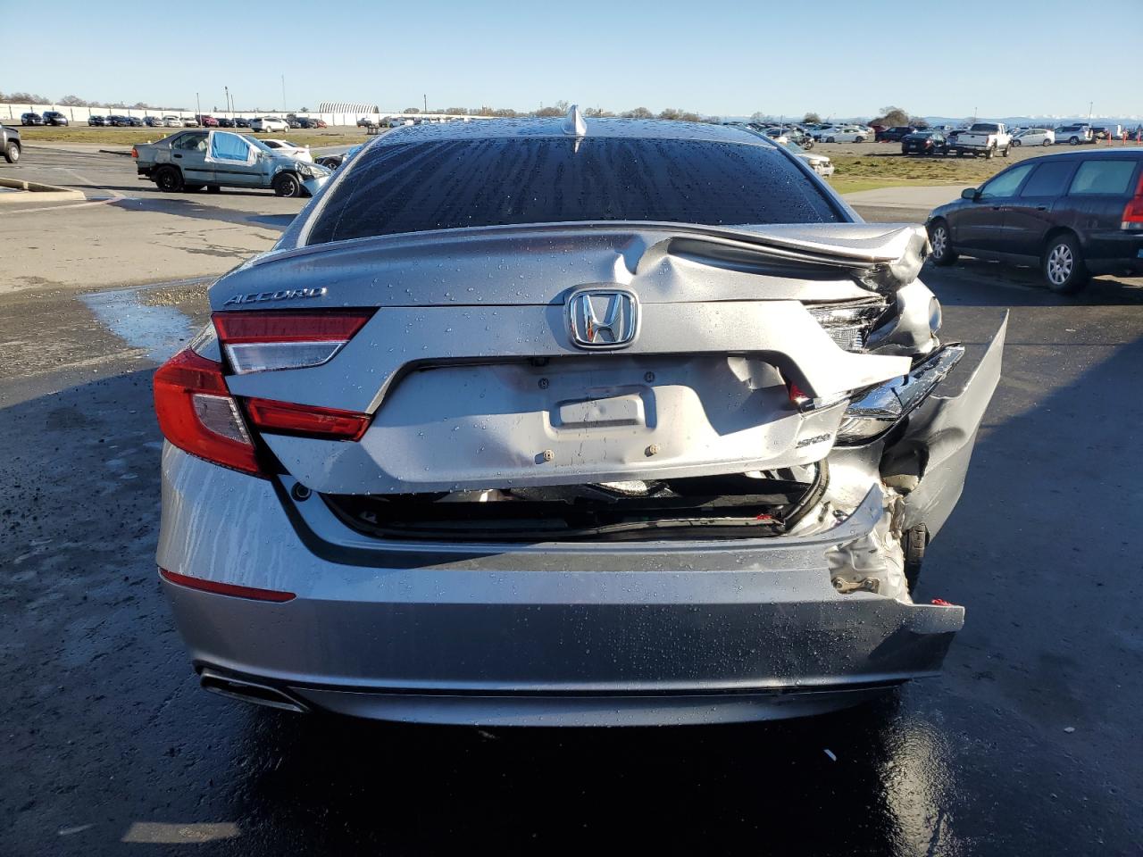 2019 Honda Accord VIN 1HGCV1F31KA095690 Copart auction photo, rear end / side damage thumbnail 6
