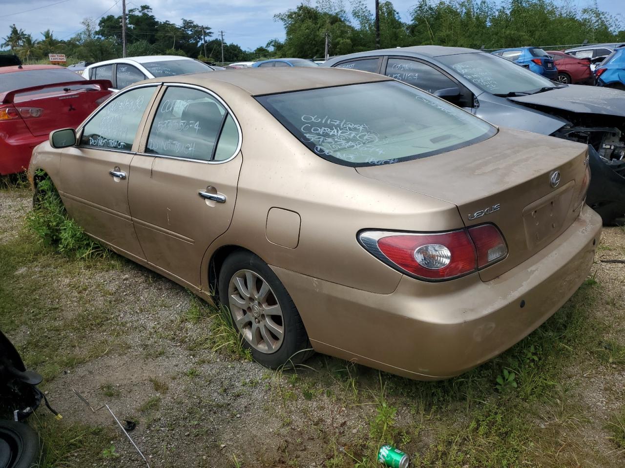 2004 Lexus ES VIN JTHBA30G245040222 Copart auction photo, vandalism / side damage thumbnail 3
