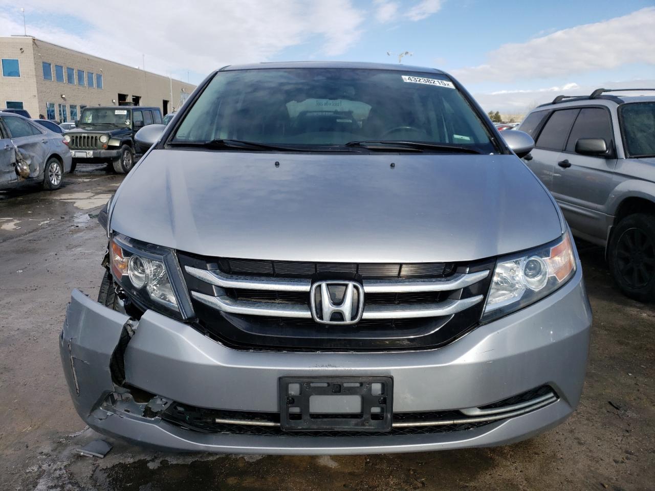 2016 Honda Odyssey VIN 5FNRL5H63GB147803 Copart auction photo, front end / side damage thumbnail 5