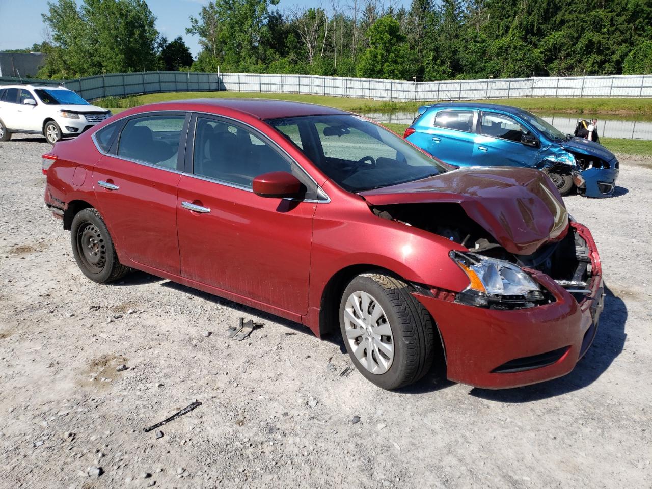 2015 Nissan Sentra VIN 3N1AB7AP2FL694580 Copart auction photo, front end / rear end damage thumbnail 4