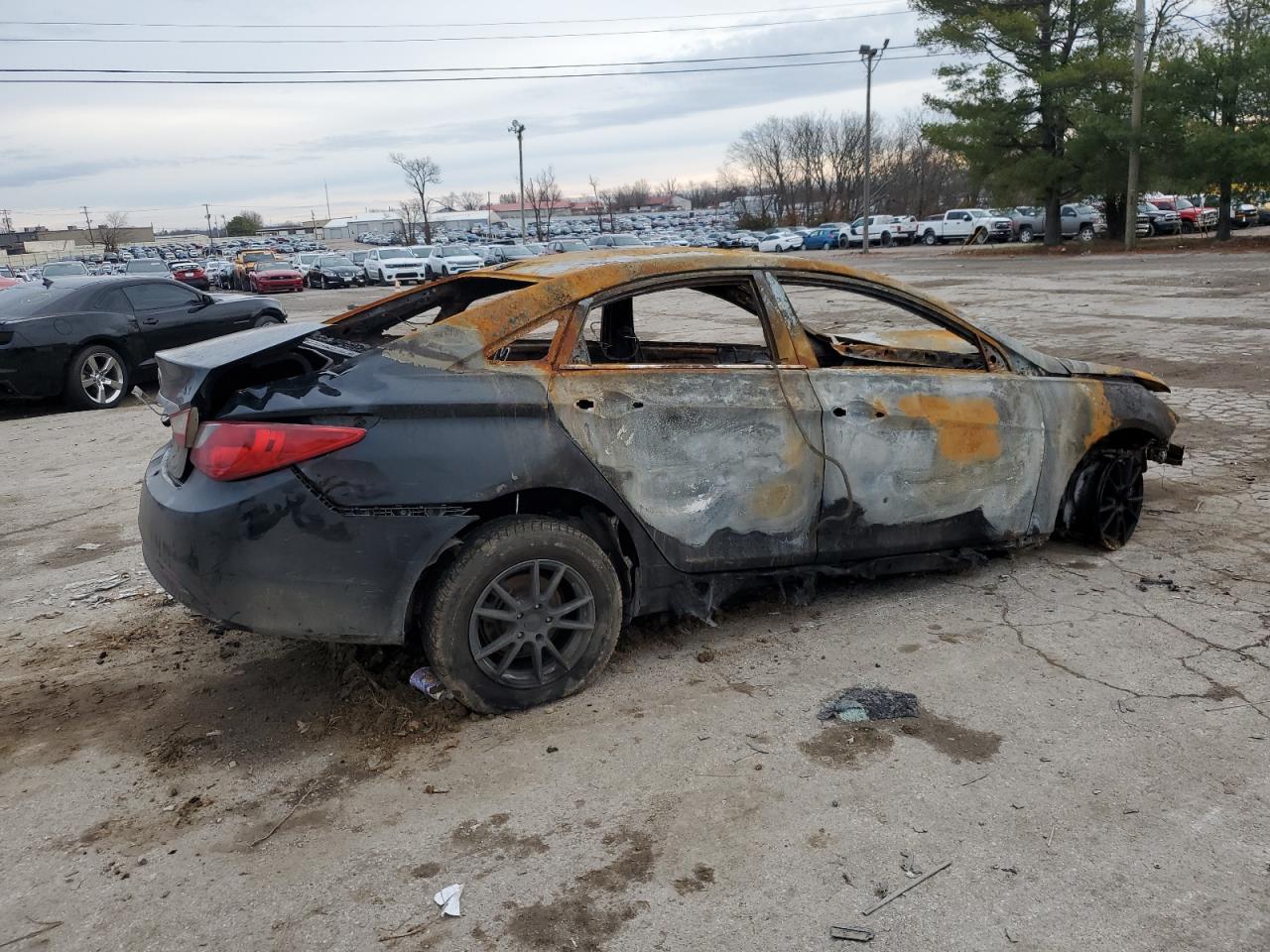 2012 Hyundai Sonata VIN 5NPEB4AC3CH502959 Copart auction photo, burn damage thumbnail 3