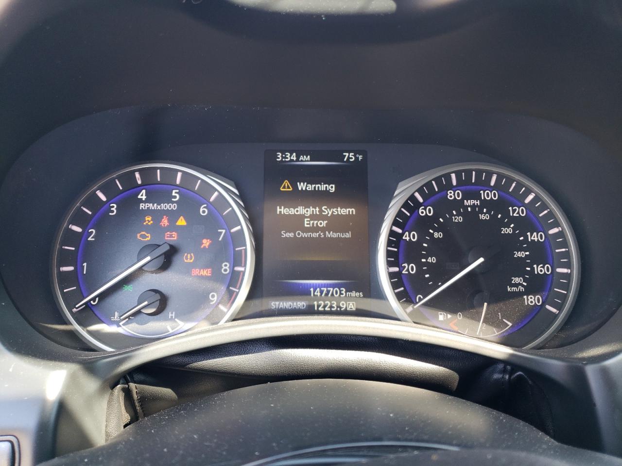 2014 Infiniti Q50 VIN JN1BV7AR1EM698802 Copart auction photo, front end damage thumbnail 9