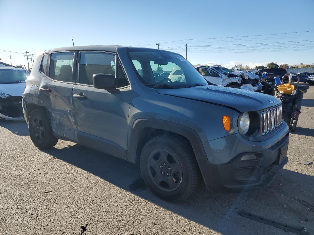 2017 Jeep Renegade VIN ZACCJAAH6HPF12808 Copart auction photo, side / rear end damage thumbnail 4