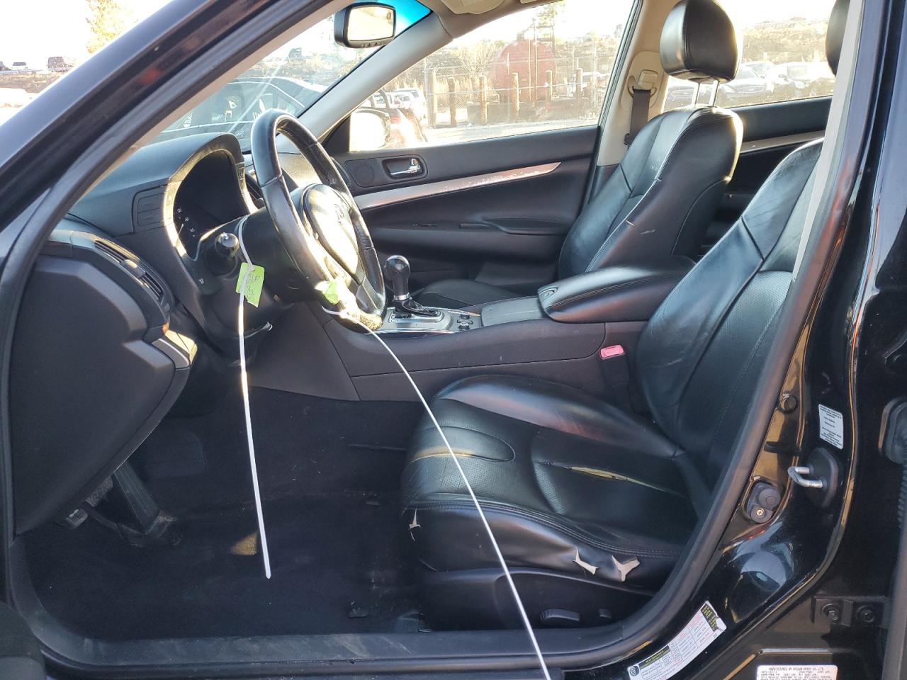 2011 Infiniti G VIN JN1DV6AR1BM654135 Copart auction photo, front end damage thumbnail 7