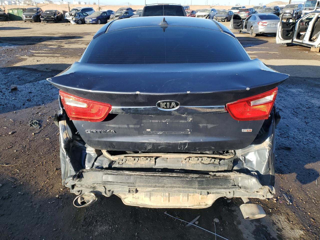 2015 KIA Optima VIN 5XXGM4A76FG451950 Copart auction photo, rear end / side damage thumbnail 6