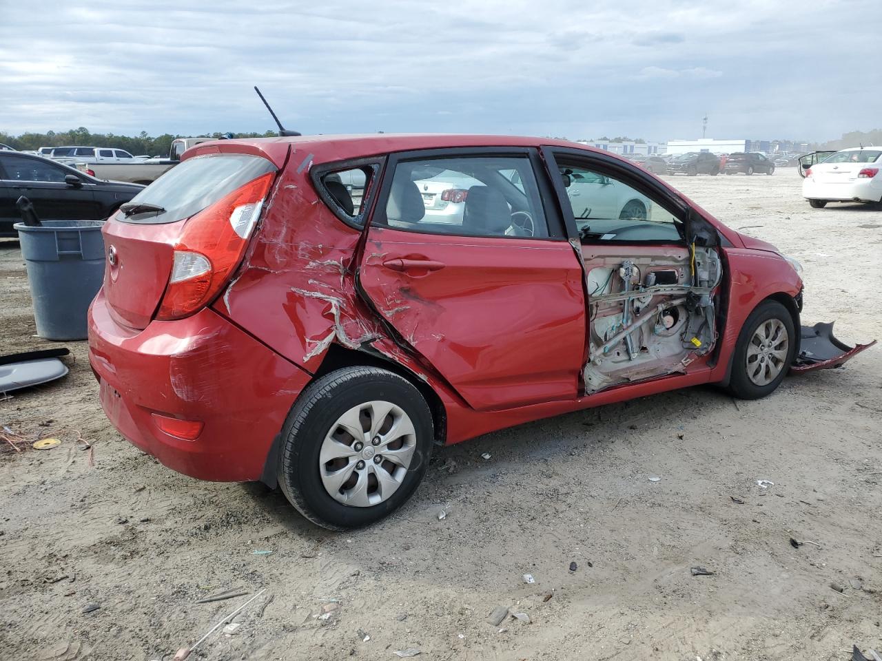 2016 Hyundai Accent VIN KMHCT5AE5GU241708 Copart auction photo, all over damage thumbnail 3