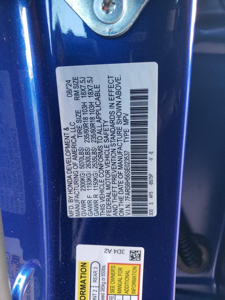 2025 Honda CR-V VIN 7FARS6H56SEU02353 Copart auction photo, front end / minor dent/scratches damage thumbnail 15