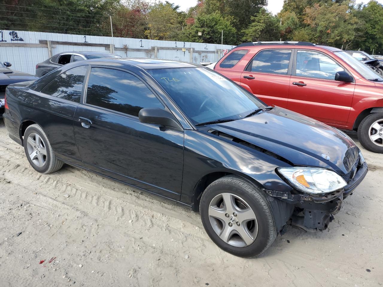 2004 Honda Civic VIN 1HGEM22044L013021 Copart auction photo, front end damage thumbnail 4