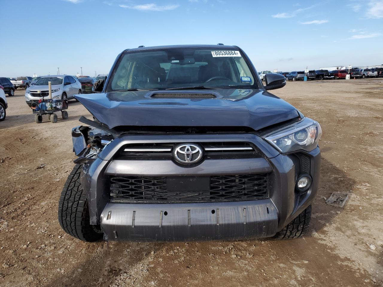 2021 Toyota 4Runner VIN JTERU5JR1M5933237 Copart auction photo, side / front end damage thumbnail 5