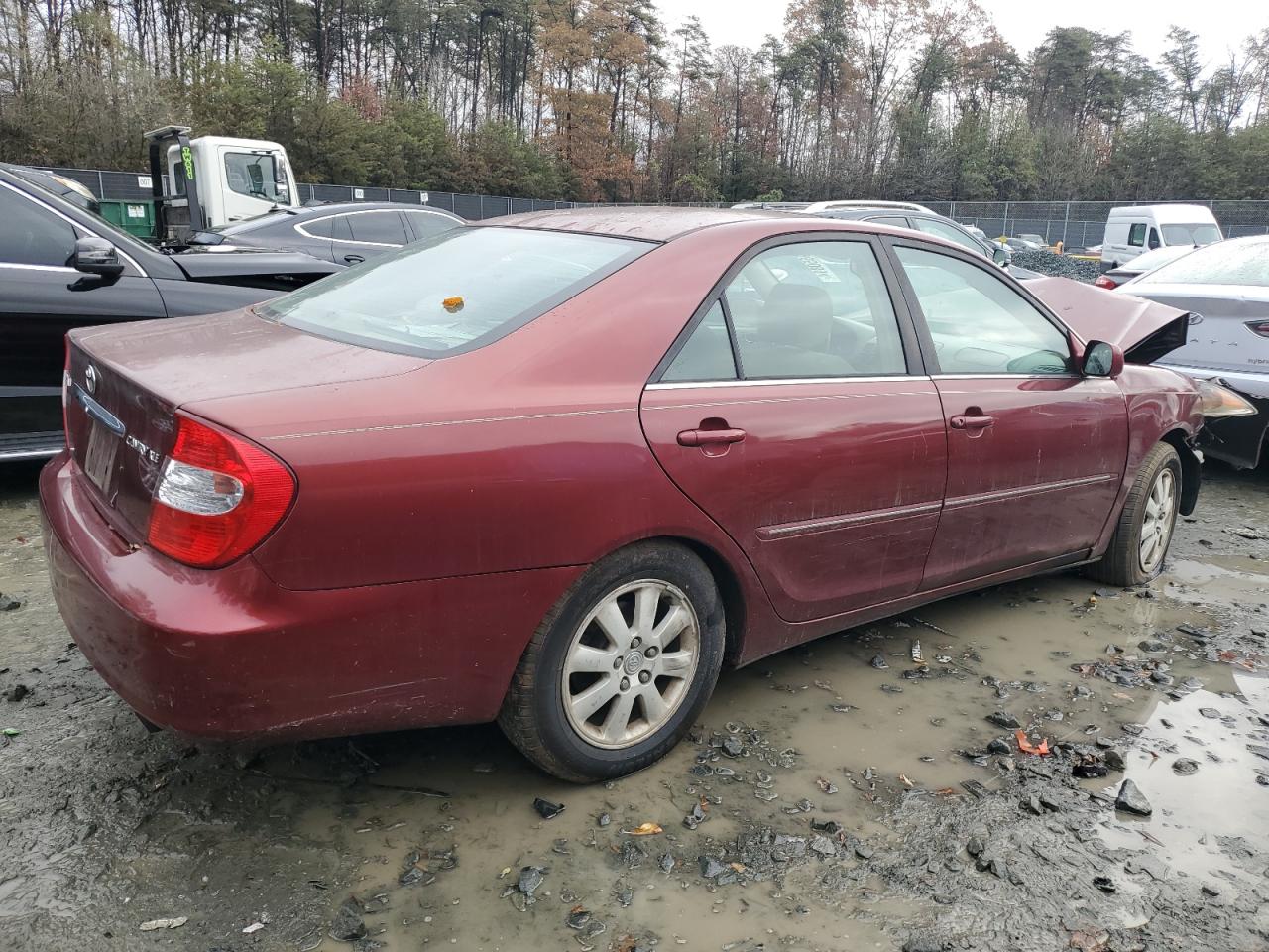 2004 Toyota Camry VIN 4T1BE30K94U342604 Copart auction photo, front end / side damage thumbnail 3