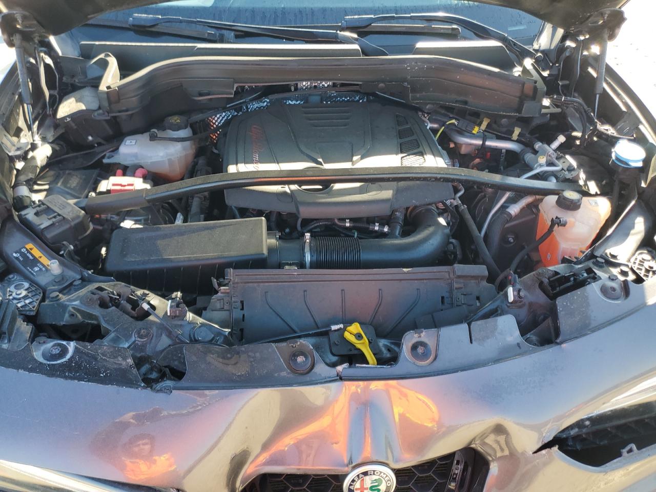 2021 Alfa Romeo Stelvio VIN ZASPAKBN4M7D18255 Copart auction photo, front end / rear end damage thumbnail 12