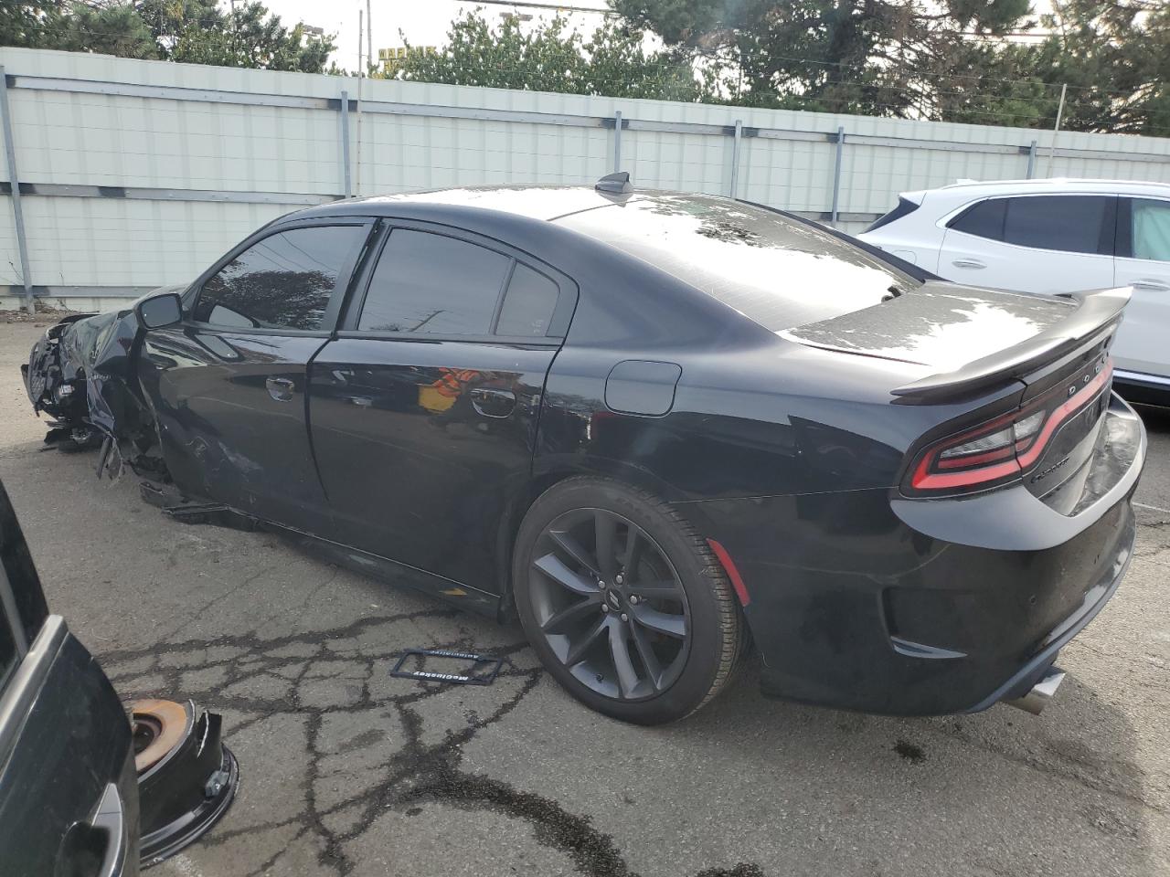 2019 Dodge Charger VIN 2C3CDXCTXKH607459 Copart auction photo, front end / side damage thumbnail 2