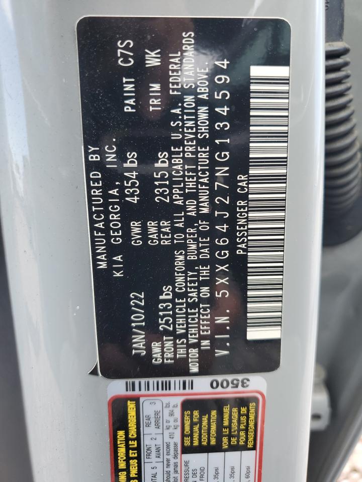 2022 KIA K5 VIN 5XXG64J27NG134594 Copart auction photo, undercarriage damage thumbnail 13