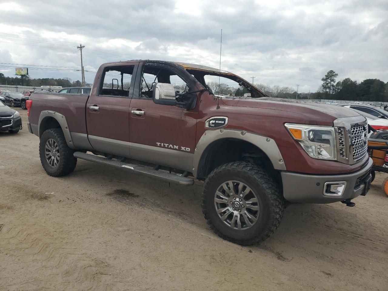 2016 Nissan Titan VIN 1N6BA1F44GN509914 Copart auction photo, frame damage / burn - interior damage thumbnail 4