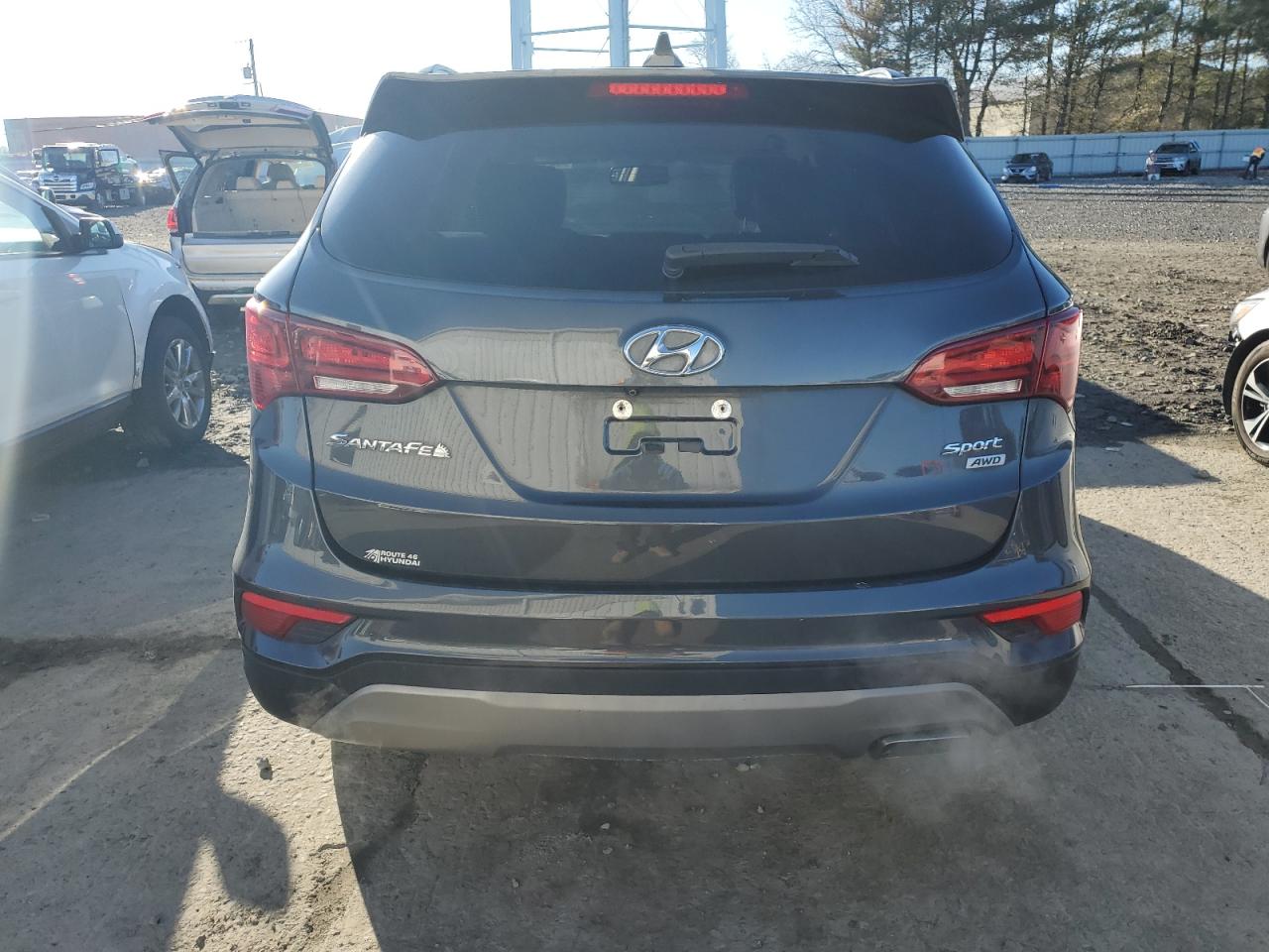 2018 Hyundai Santa Fe VIN 5XYZUDLB4JG505017 Copart auction photo, side / minor dent/scratches damage thumbnail 6