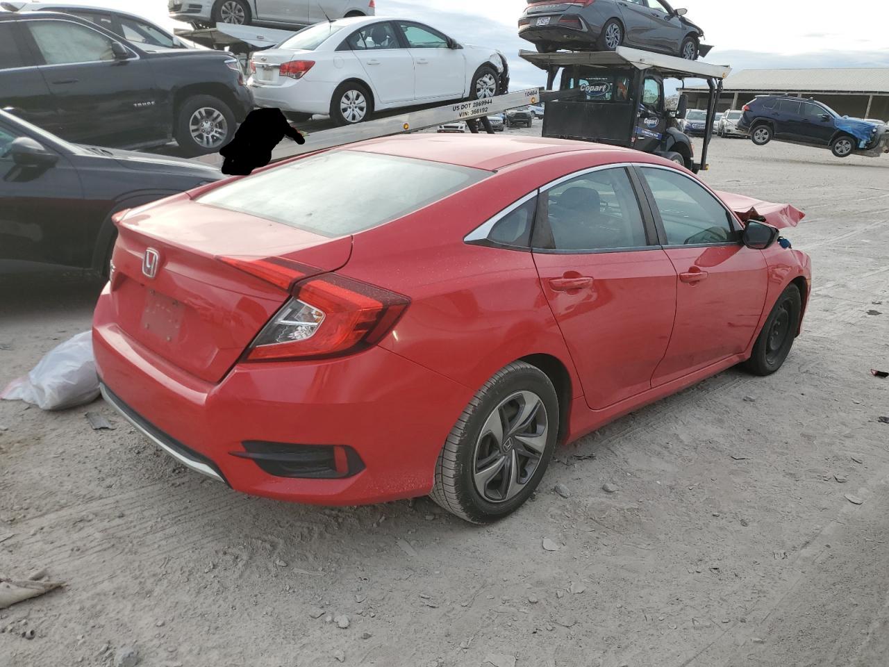 2019 Honda Civic VIN 2HGFC2F62KH578058 Copart auction photo, front end / minor dent/scratches damage thumbnail 3