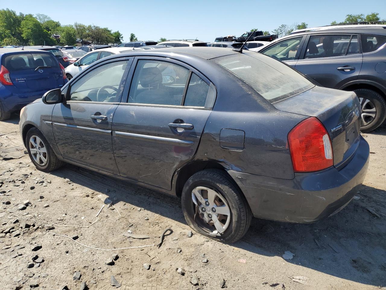 2009 Hyundai Accent VIN KMHCN46C69U349995 Copart auction photo, front end / rear end damage thumbnail 2