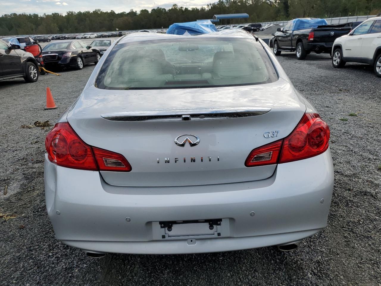 2013 Infiniti G VIN JN1CV6AP2DM722519 Copart auction photo, top/roof damage thumbnail 6