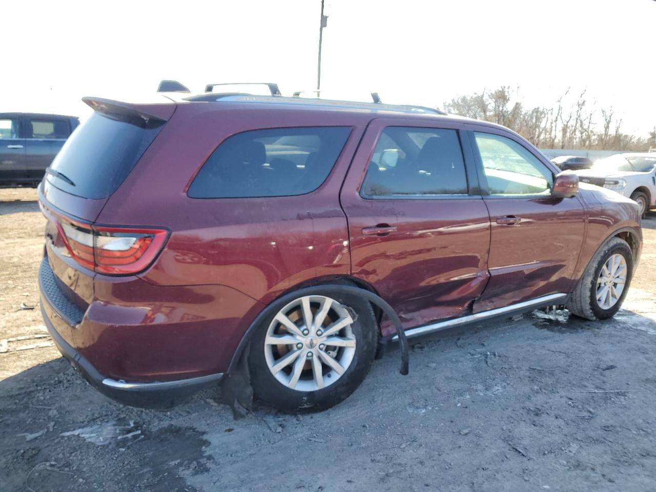 2021 Dodge Durango VIN 1C4RDJAG0MC547206 Copart auction photo, side / rear end damage thumbnail 3