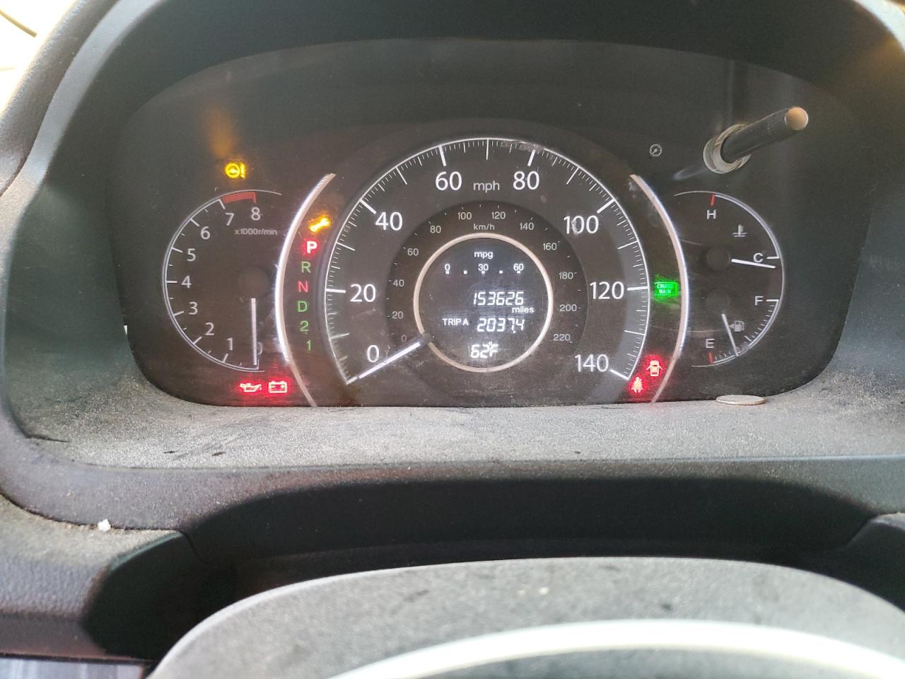 2012 Honda CR-V VIN 5J6RM3H70CL037867 Copart auction photo, water/flood / front end damage thumbnail 9