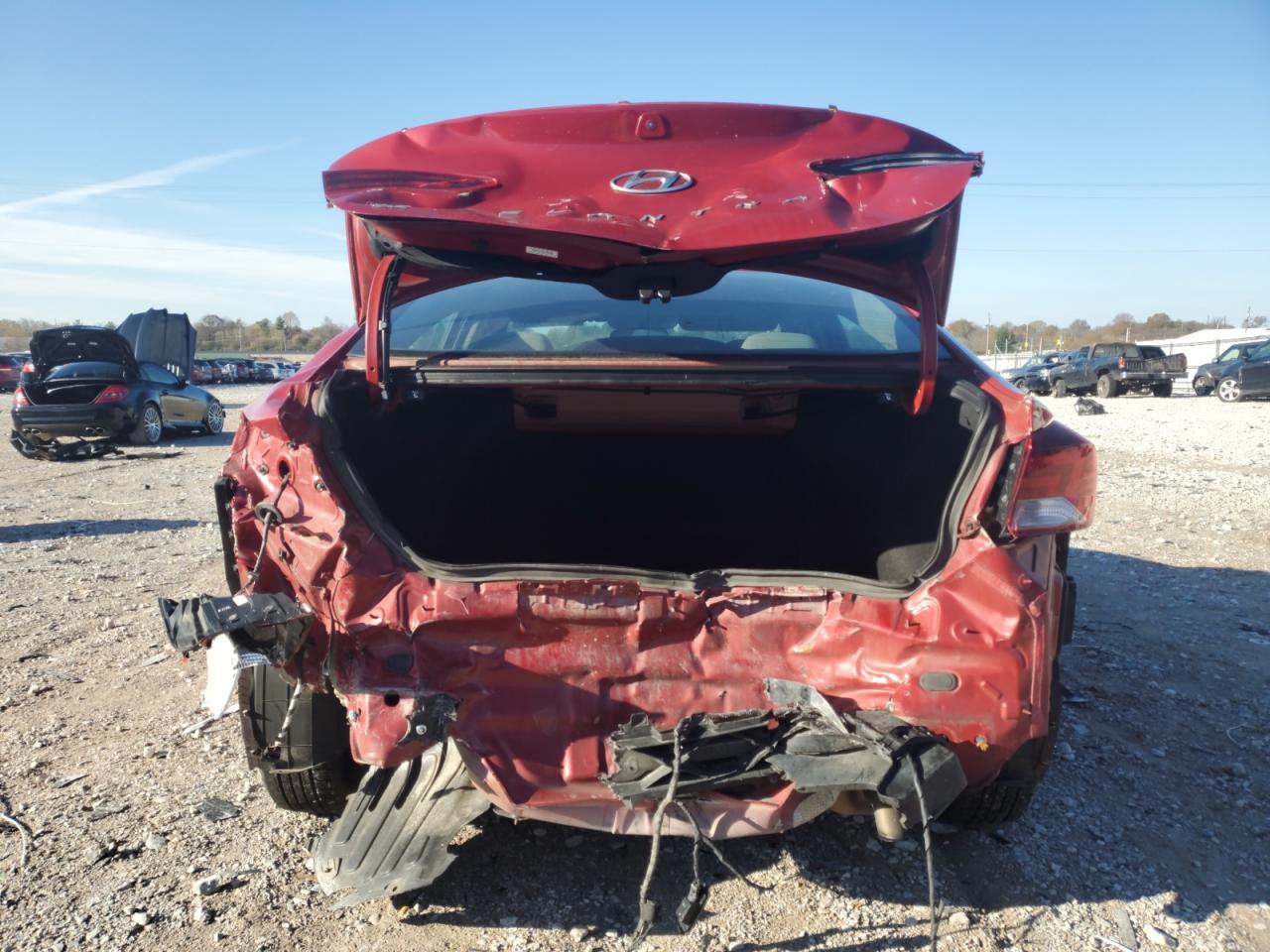 2019 Hyundai Elantra VIN KMHD74LF6KU785930 Copart auction photo, rear end damage thumbnail 6