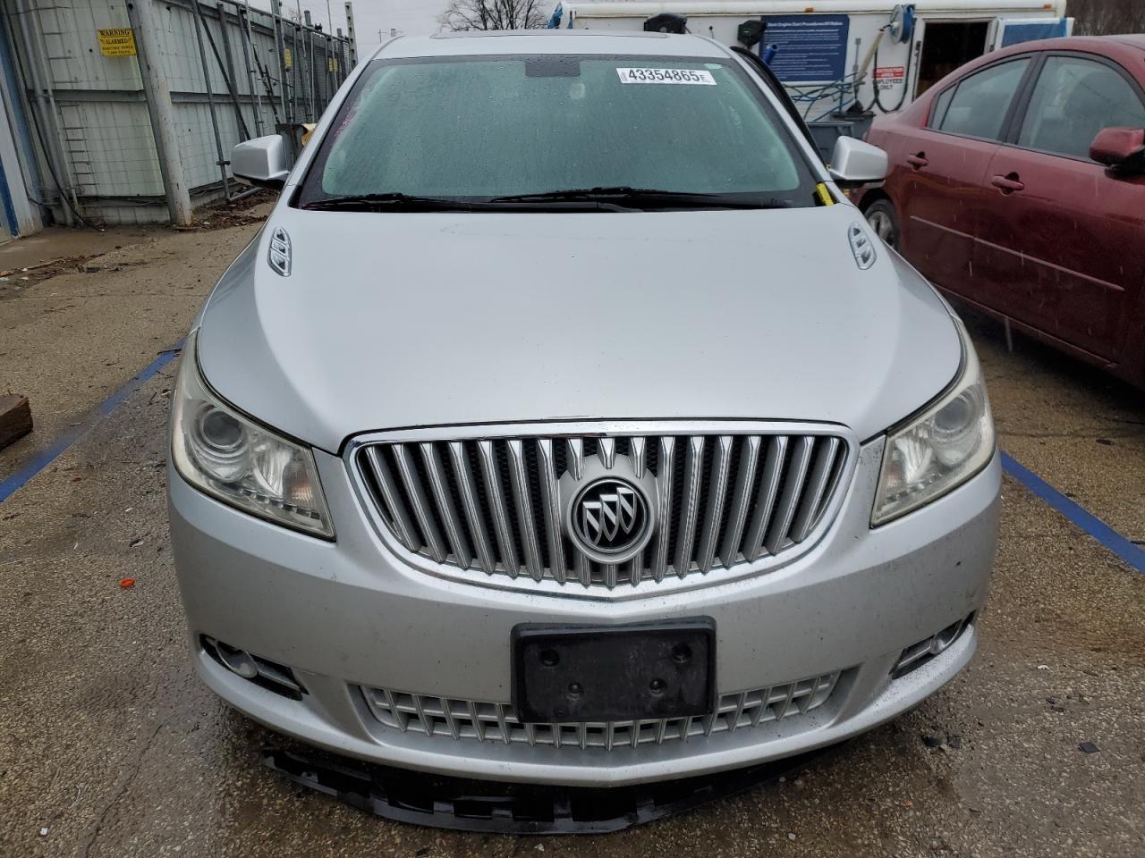 2012 Buick LaCrosse VIN 1G4GJ5G36CF186228 Copart auction photo, side / front end damage thumbnail 5