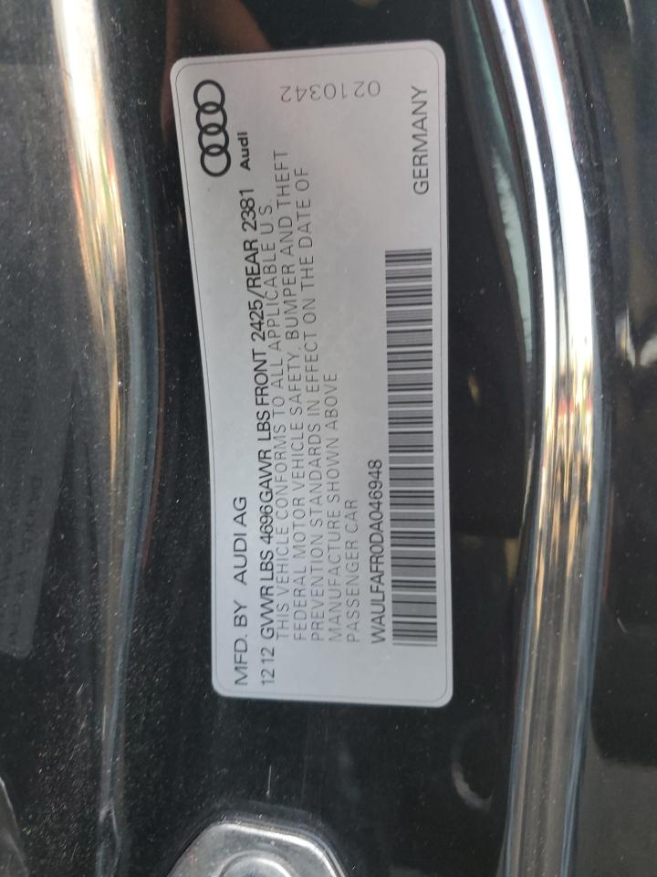 2013 Audi A5 VIN WAULFAFR0DA046948 Copart auction photo, rear end damage thumbnail 14