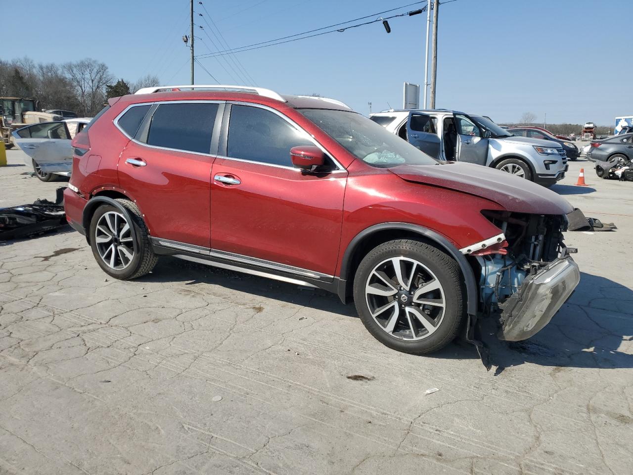 2019 Nissan Rogue VIN 5N1AT2MT1KC821634 Copart auction photo, front end / rear end damage thumbnail 4