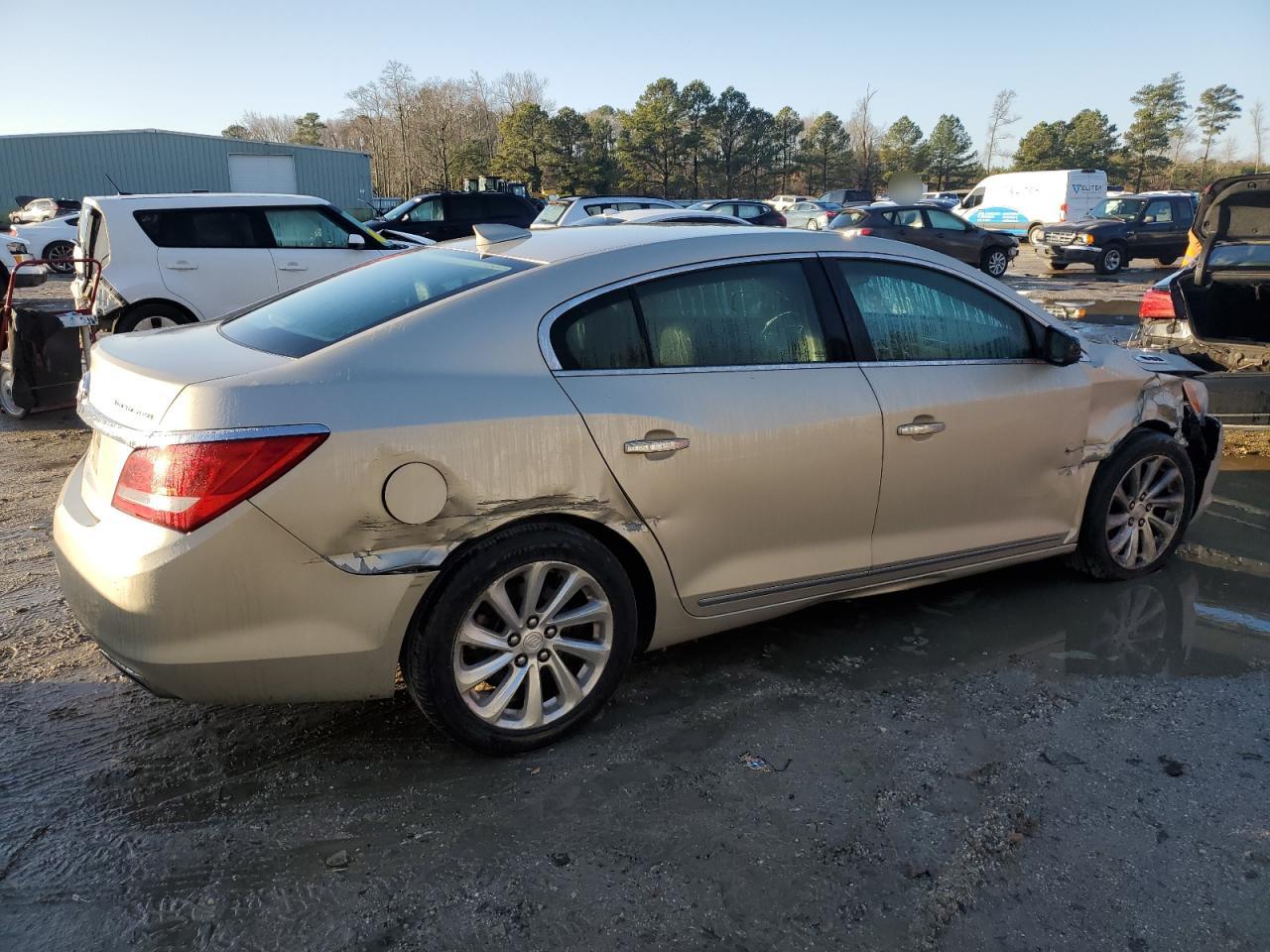 2015 Buick LaCrosse VIN 1G4GA5G38FF293284 Copart auction photo, side / front end damage thumbnail 3