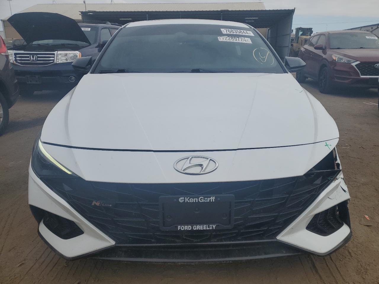 2021 Hyundai Elantra VIN KMHLR4AF5MU105611 Copart auction photo, front end damage thumbnail 5