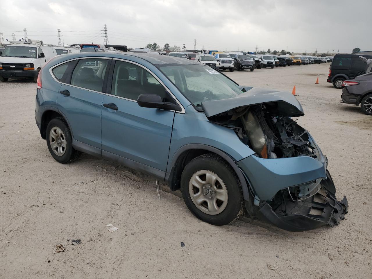 2014 Honda CR-V VIN 2HKRM3H37EH505622 Copart auction photo, front end / all over damage thumbnail 4