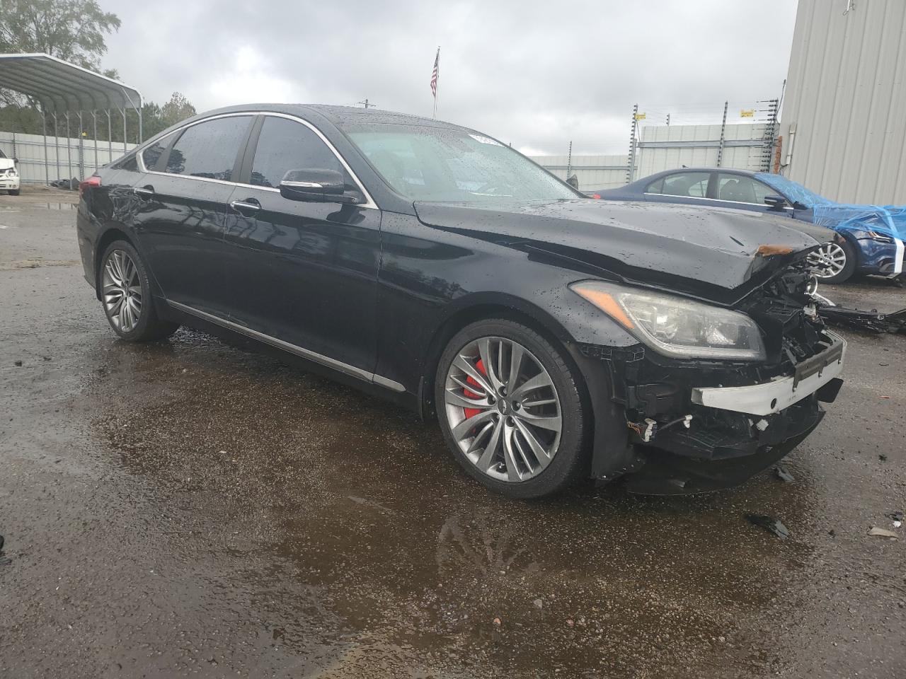 2015 Hyundai Genesis VIN KMHGN4JF3FU027216 Copart auction photo, front end damage thumbnail 4