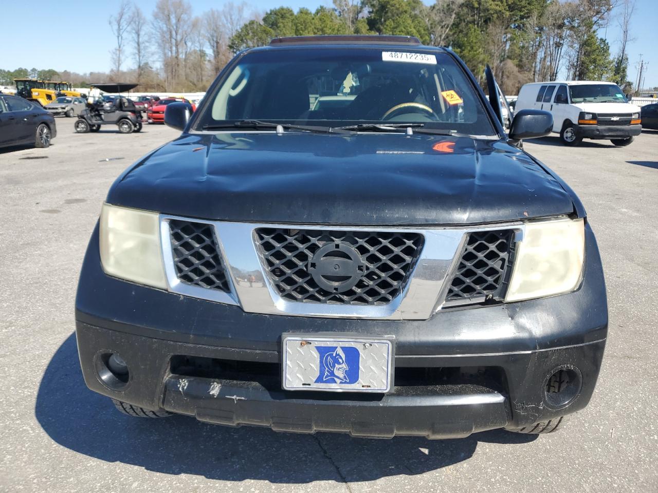2005 Nissan Pathfinder VIN 5N1AR18W65C744275 Copart auction photo, side / front end damage thumbnail 5