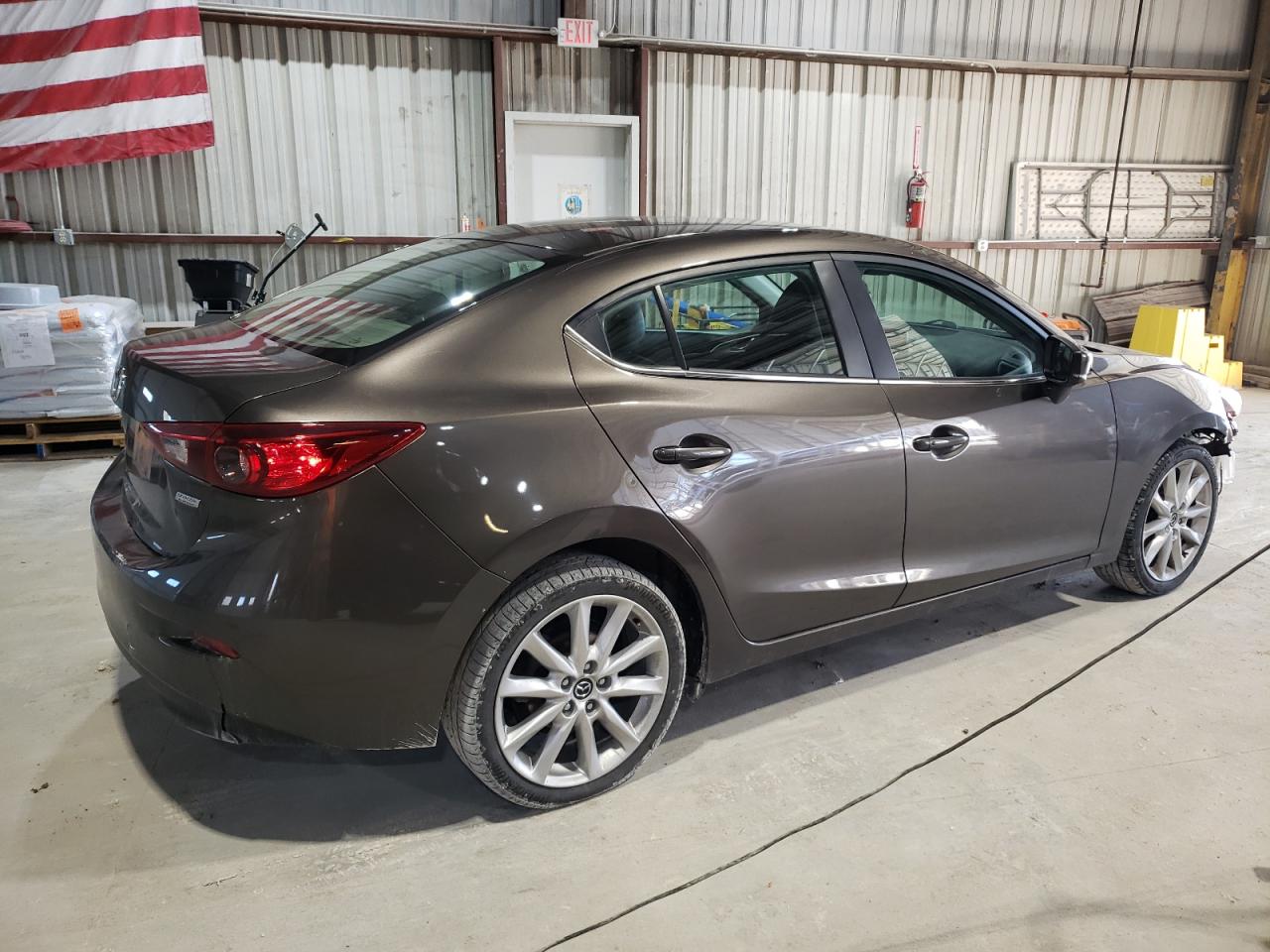 2017 Mazda 3 VIN 3MZBN1V7XHM127771 Copart auction photo, front end / top/roof damage thumbnail 3