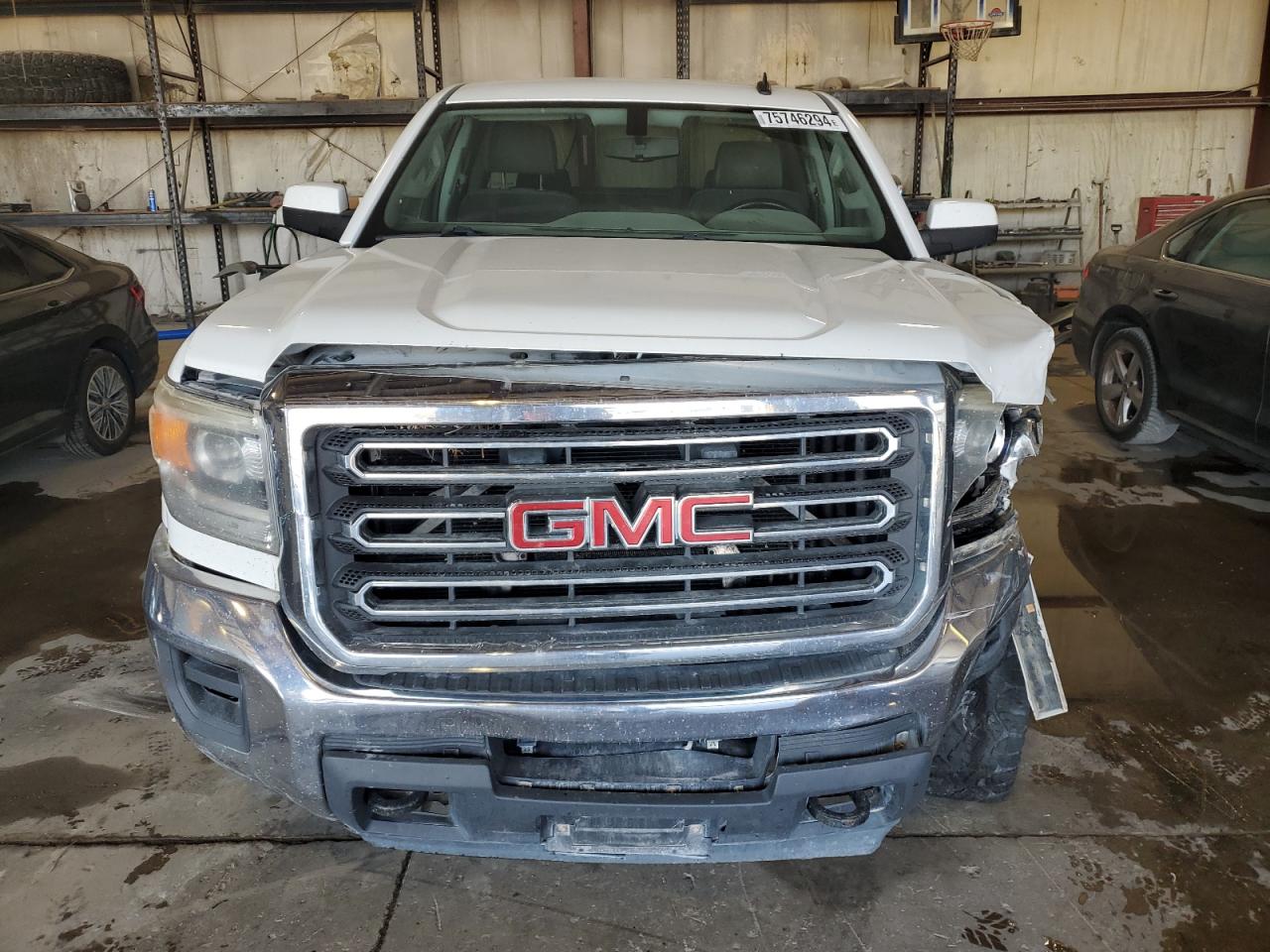 2015 GMC Sierra VIN 1GT22YEG4FZ104048 Copart auction photo, front end / mechanical damage thumbnail 5
